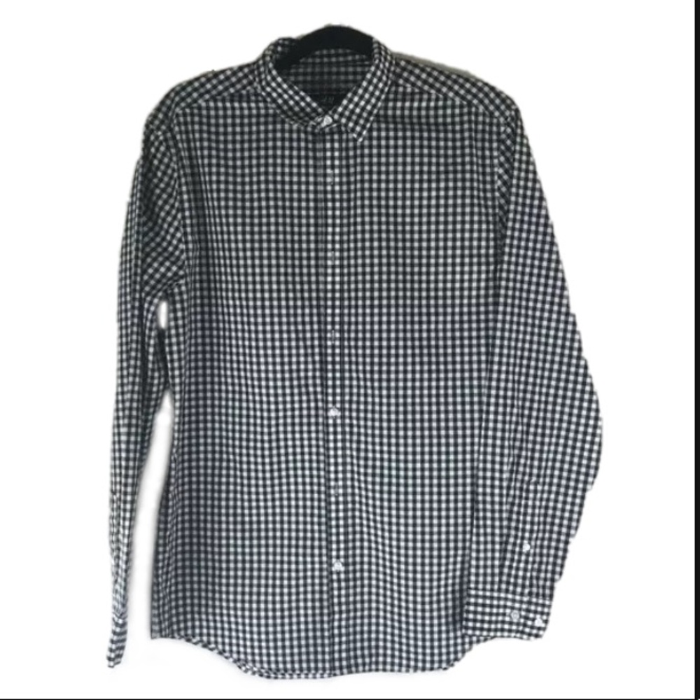 H&M Black and White Checkered Slim Fit- Size M